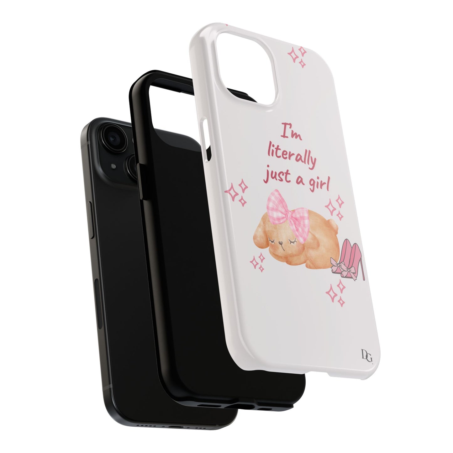 “I’m Just A Girl” Phone Case WHITE