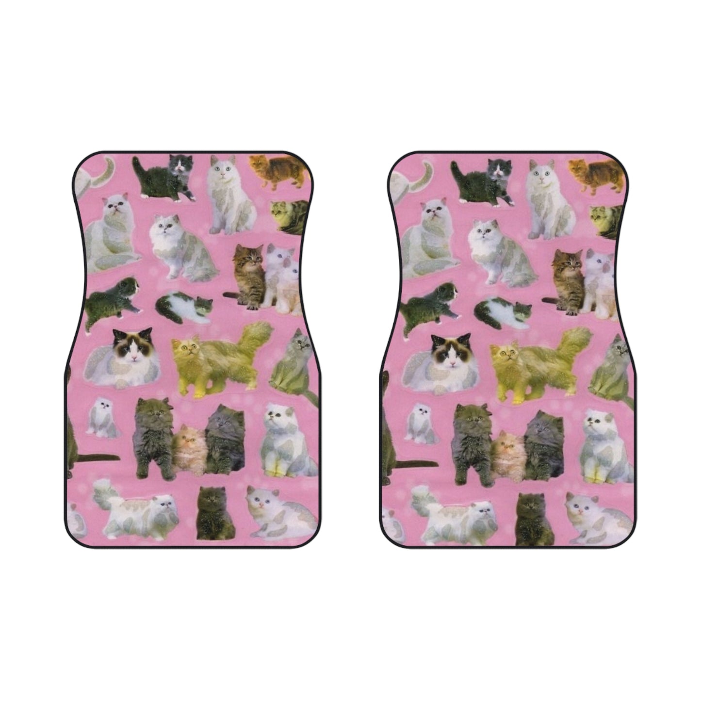 Car Mats - Pink Cat Design