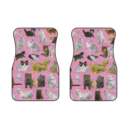 Car Mats - Pink Cat Design